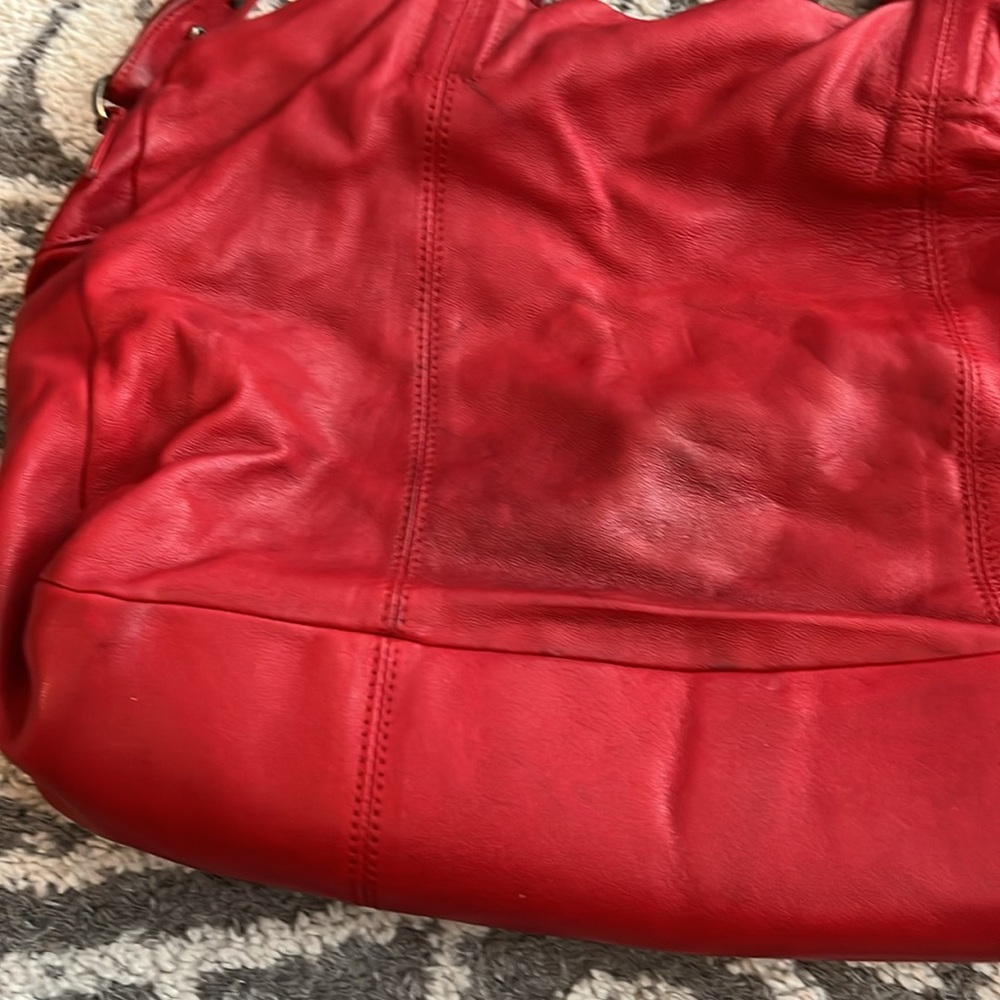 See By Chloe handbag, red leather - pre-loved condition with water damage - Picture 5 of 9